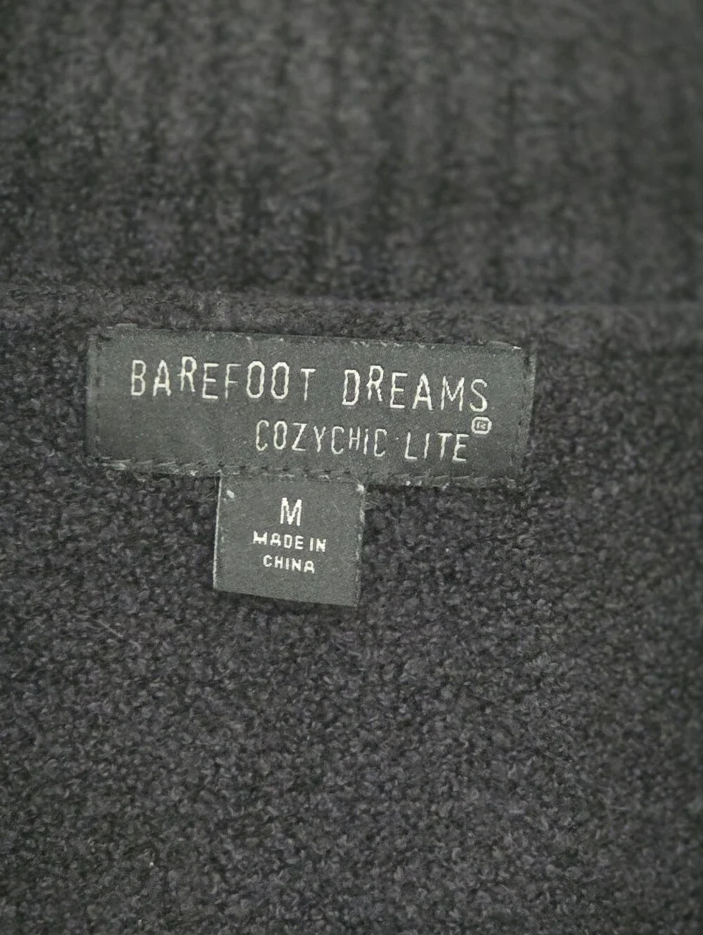 Barefoot Dreams CozyChic Ultra Lite Oasis Black Ribbed  Cardigan